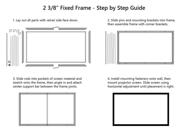 STR-169120 Silver Ticket 120x22 Diagonal 16:9 4K Ultra HD Ready HDTV (6 Piece Fixed Frame)