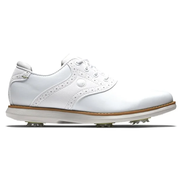 FootJoy Women's Traditions Golf Shoes 97901 - White/Gray - 9 - Medium