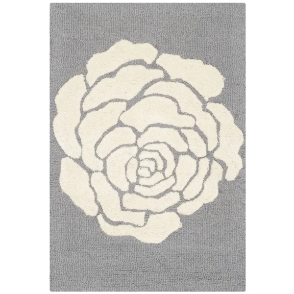 Safavieh Cambridge Ivory & Red 6& x 6& Square Rug