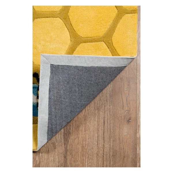 Momeni Lil Mo Whimsy Honeycomb Gold Rug - 5& Round
