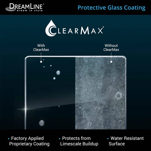 DreamLine D12972-06 Unidoor-X 35 in. W x 72 in. H Frameless Hinged Shower Door Oil Rubbed Bronze