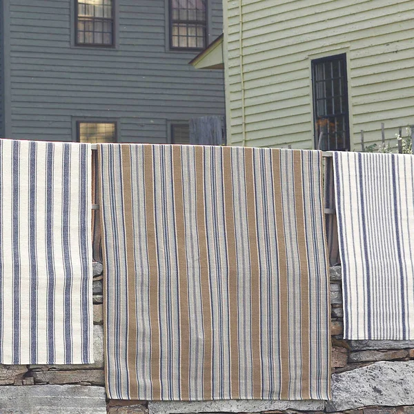 Dash & Albert Mattress Stripe Cotton Rug 6ft x 9ft