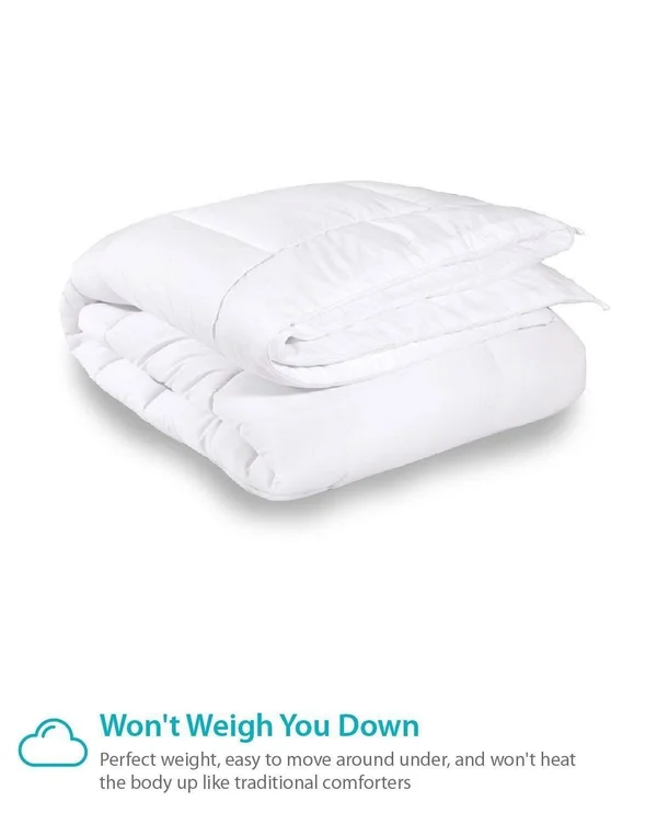 Equinox Comforter - (350 GSM) White Alternative Goose Down Duvet (King) Plush