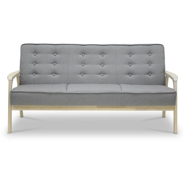 Baxton Studio Mid - Century Timor Sofa, Gray