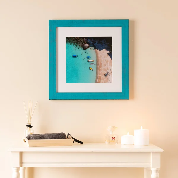 20x30 Turquoise Wood Picture Poster Frame for 30x20 Photo WOM-SM-ECO095-TUR-20x30 by ArtToFrames
