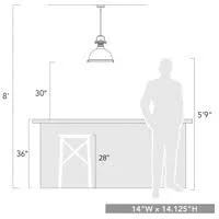 Golden Lighting 3604-L AB-AB Duncan - 1 Light Rod Pendant Aged Brass