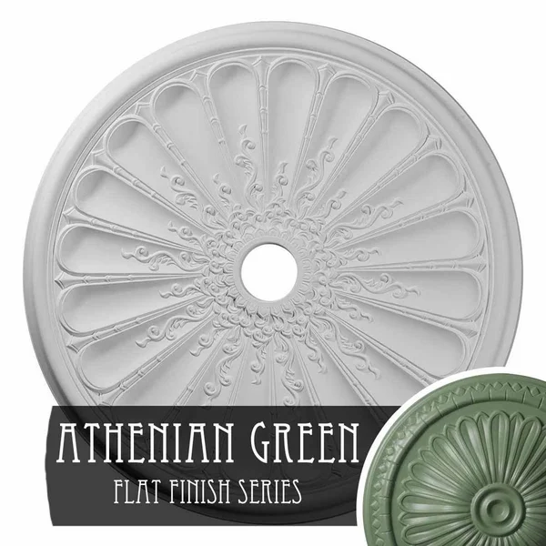 31 1/2x22OD x 3 5/8x22ID x 1 1/2x22P Kirke Ceiling Medallion (Athenian Green)
