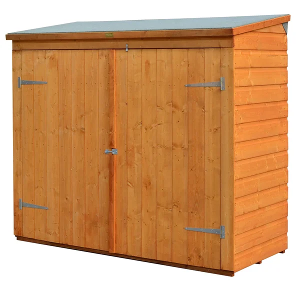Rowlinson WS1881H Allstore Wooden Outdoor Garden Lockable Storage Unit - Brown Finish