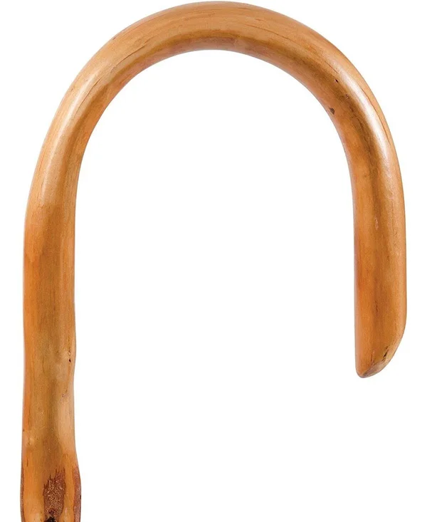 Brazos Natural Hardwood Crook Wood Walking Cane
