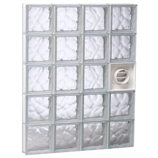 REDI2SET Wavy Pattern Frameless Replacement Glass Block Window (Rough Opening: 38-in x 34-in; Actual: 36.75-in x 32.75-in) D3834