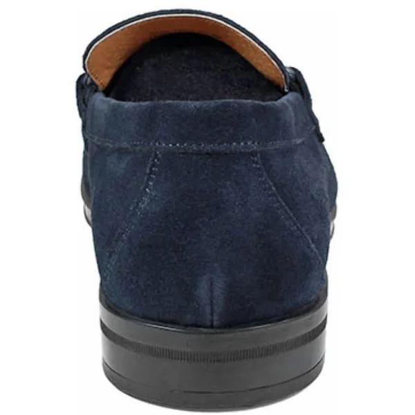 Men's Stacy Adams Neville Moc Toe Bit Loafer Navy Suede 8 M
