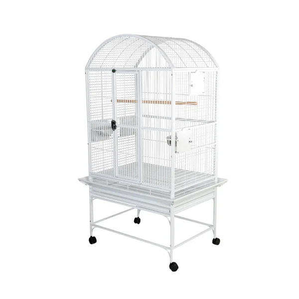 Au0026E Cage 9003223 White Dome Top Bird with 3/4x22 Bar Spacing - 32x22 x 23x22