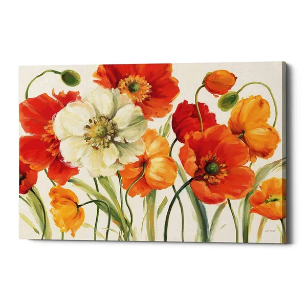 Epic Graffiti Poppies Melody I by Lisa Audit Giclee Canvas Wall Art, 40x22 x 60, 1.5 x 60 x 40