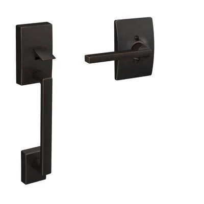 Schlage FE285CEN716LATCEN Century Lower Half Handleset with Latitude Door Lever (Deadbolt Sold Separately) Finish: Aged Bronze