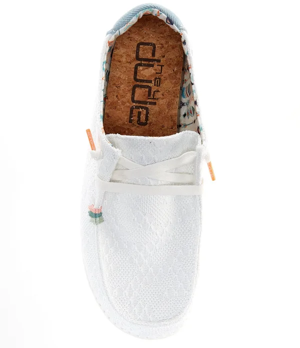 Hey Dude Wendy Boho Women's Shoes White/Crochet : 7 M
