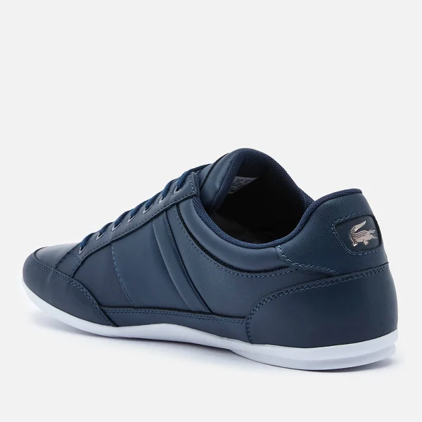 Lacoste Chaymon Bl 1 Navy White Leather Mens Trainers, 9 UK