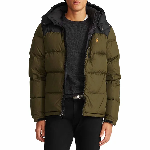 Polo Ralph Lauren Men's Recycled Jacket - Company Olive/Polo Black - M