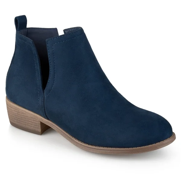 Journee Collection Women's &Rimi& Round Toe Faux Suede Boots Stone Medium 8.5