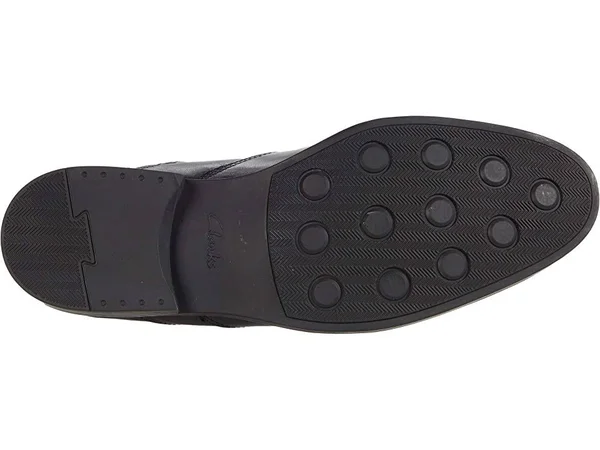 Clarks Mens Whiddon Zip Black Leather Size 7