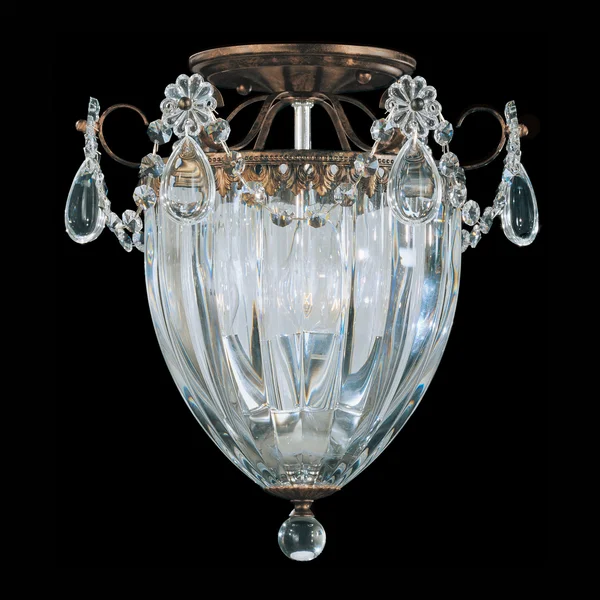Schonbek 1242-22A Heirloom Gold/Spectra Crystal Bagatelle Crystal 3 Light Down Lighting Semi Flush Mount