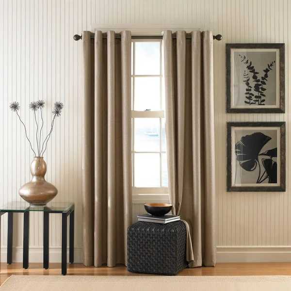 Curtainworks Monterey Lined Curtain Panel Linen 144