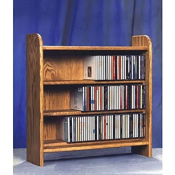 Wood Shed 300 Series 165 CD Multimedia Tabletop Storage Rack, Clear