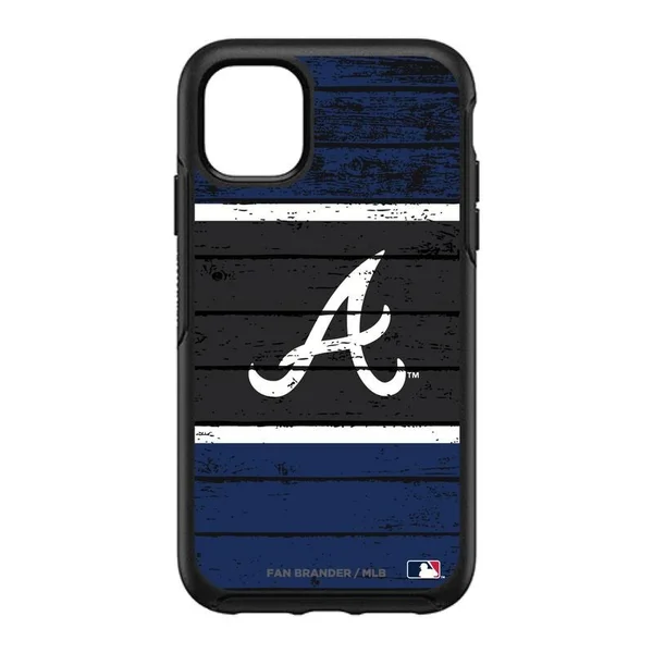 OtterBox Black Atlanta Braves Wood Design iPhone Symmetry Case