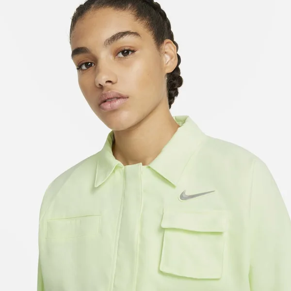 Nike NSW Swoosh Woven Jacket - Women's Volt Size Xs - Womens