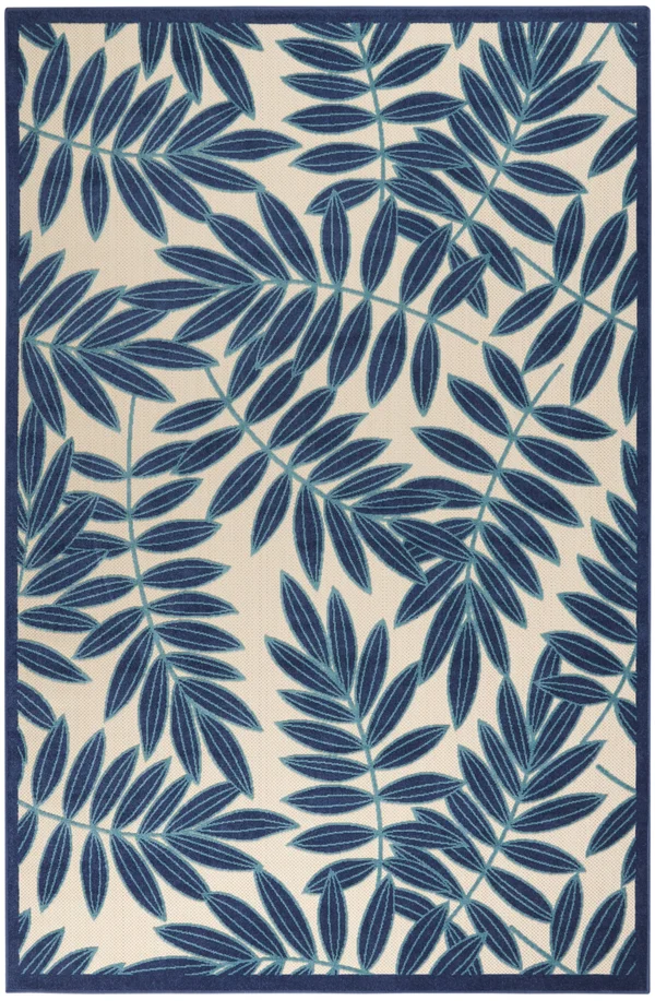 Nourison Aloha ALH18 Area Rug, Navy, 6& x 9&