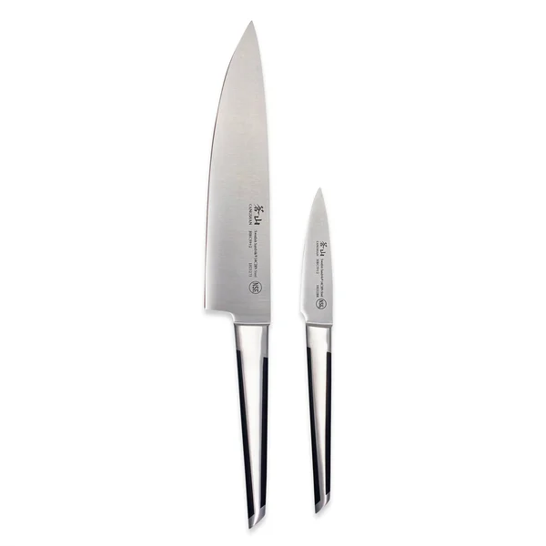 Cangshan TX Series 1021295 Sandvik 14C28N Swedish Steel Forged Tai 3-Piece Knife Block Set, Walnut