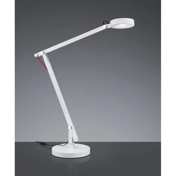 Trio Lighting Amsterdam Modern White Metal Table Lamp Desk Lamp