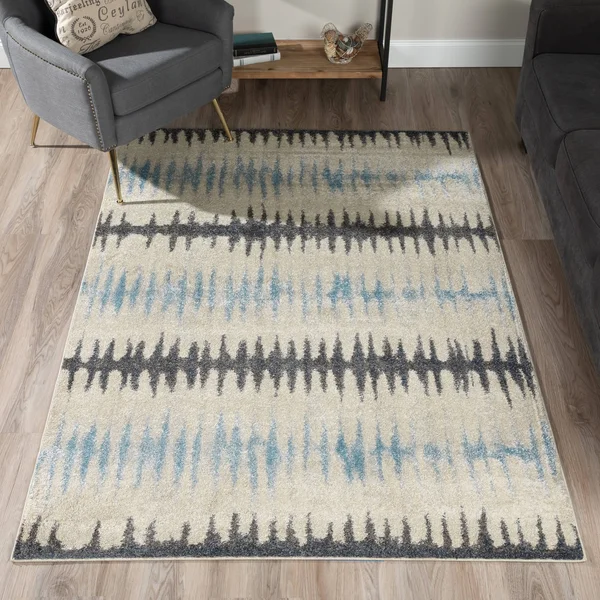 Addison Blair Spice + Taupe Tribal Striped Area Rug