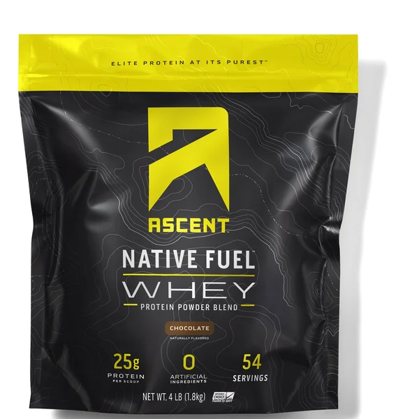 Ascent Native Fuel Whey Protein Powder - Chocolate - 4 lbs