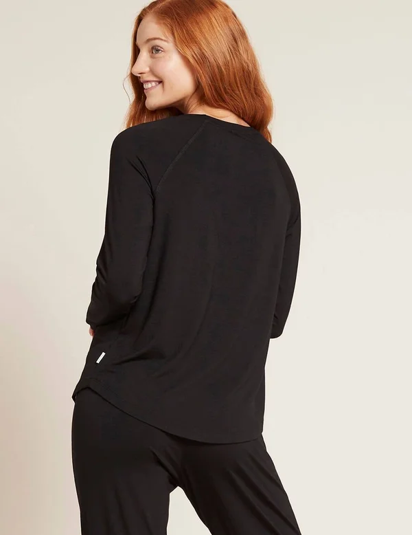 Goodnight Raglan Sleep Top L - Black