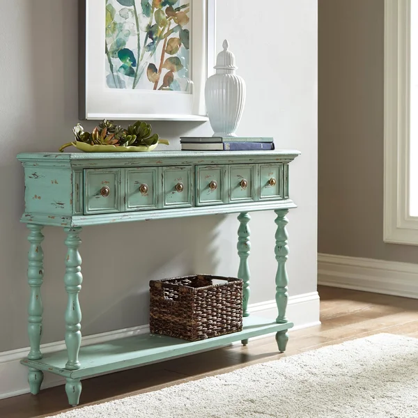Pulaski Furniture Leg Console Table - Green
