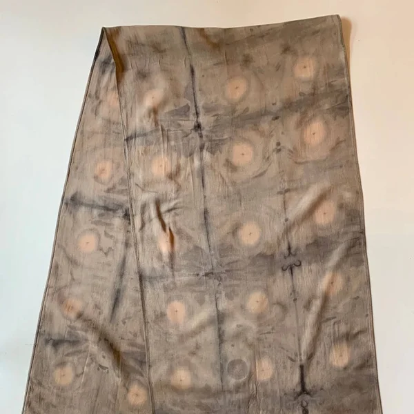 Lightweight Bamboo Rayon Scarf Handdyed, Color: Gray/Orange, Size: 14 x 72, Kellyy_44's Closet