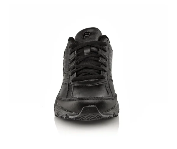 Fila Women's Memory Flux Slip Resistant Sneakers - Black Leather