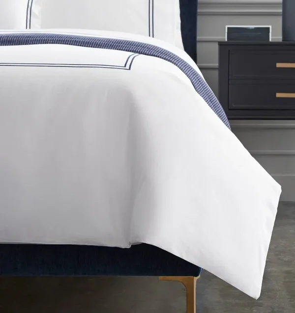 Sferra Grande Hotel Duvet COVER, Twin - White/White