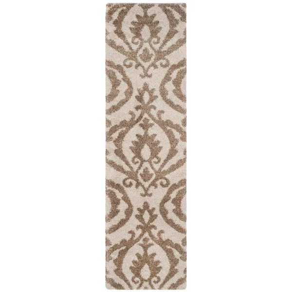 Safavieh Florida Shag Cream & Beige 5&-3x22 x 7&-6x22 Rug
