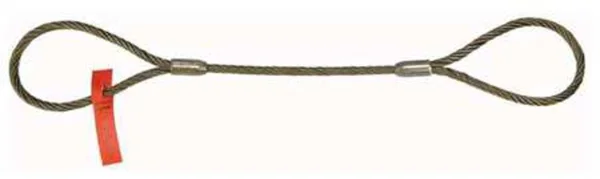 Sling, Wire Rope, 16 ft L, Vert Cap 7800 lb
