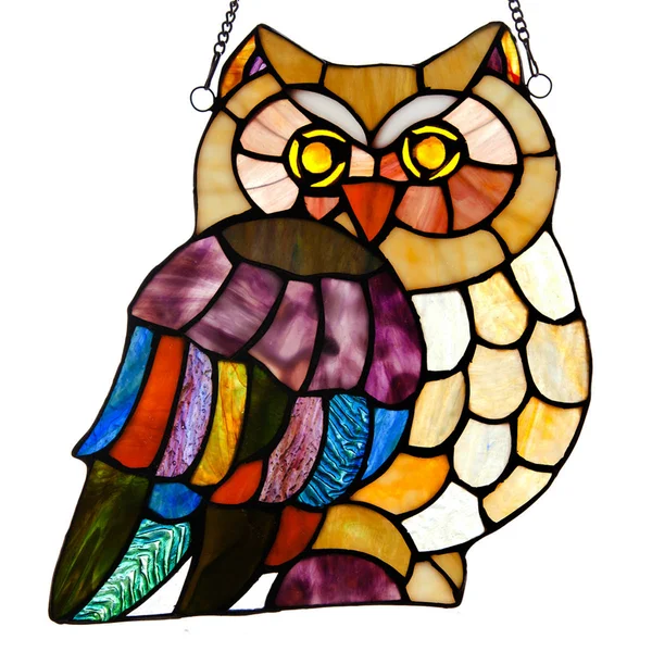 River of Goods 11x22H Stained Glass Hoot&s Owl Window Panel