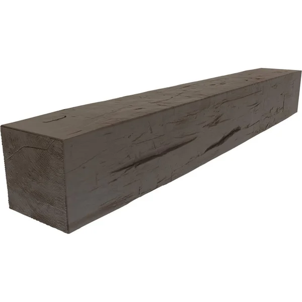 Ekena Millwork MANUHH06X06X72HD 6x22H x 6x22D x 72x22W Hand Hewn Faux Wood Fireplace Mantel - Natural Honey Dew