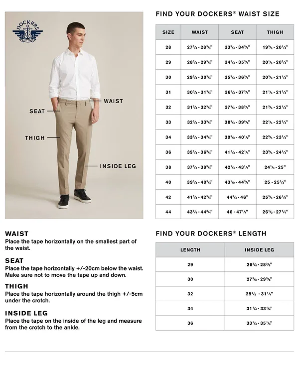 Dockers Alpha Jean Cut Khakis - Slim Fit Pants - Men's 34x30