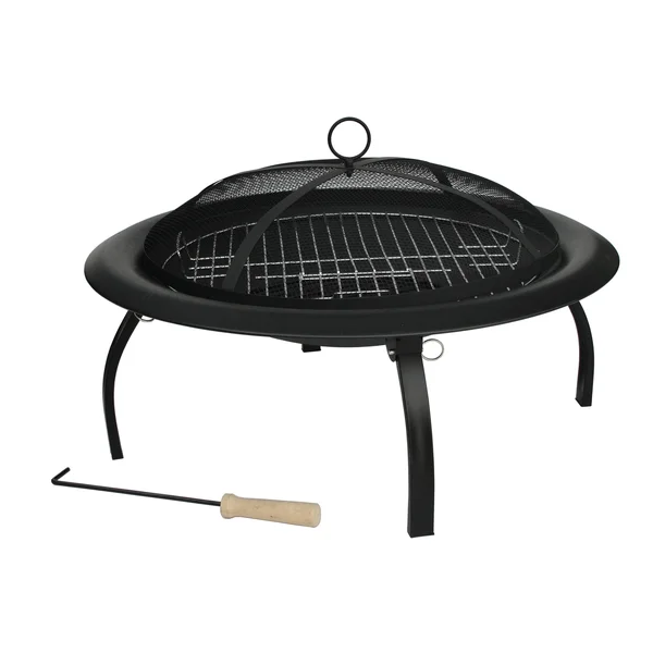 Fire Sense 29” Folding Fire Pit - Black