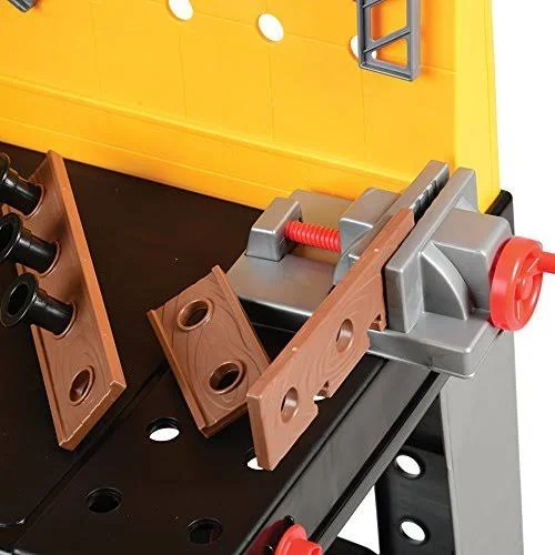 Constructive Playthings RED-65 Pretend Play Plastic Tool-Tech Workbench with Tools, Grade: Kindergarten to 3, 54 Piece Set