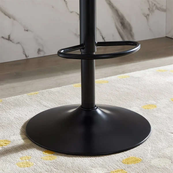 Tribesigns Adjustable Counter-Height Stools, Faux Leather Bar Stools, Dining Chairs(Set of 2) - Grey/Chrome
