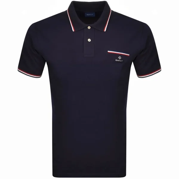 Gant Polo Shirt with Breast Pocket Blue Cotton - Blue - Polo Shirts