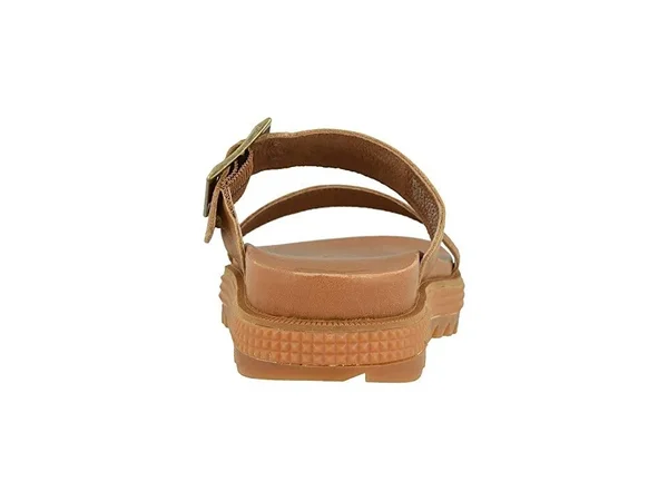 Sorel Women's Roaming Buckle Slide - 8 - Camel Brown