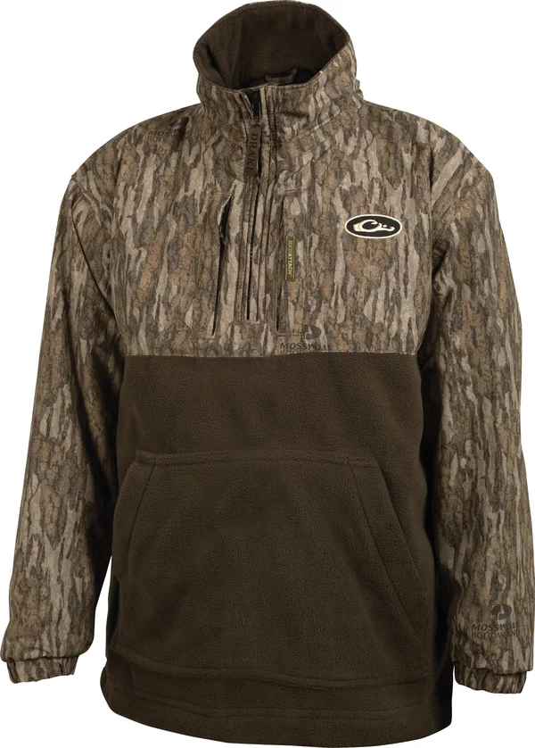 Drake MST Youth Eqwader Quarter Zip - MossyOak Bottomland, 12