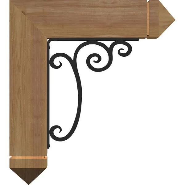 3 1/2 inchw x 18 inchd x 20 inchh Avery Arts & Crafts Ironcrest Smooth BRACKET - Western Red Cedar (1 1/2 inchw x 10 inchd x